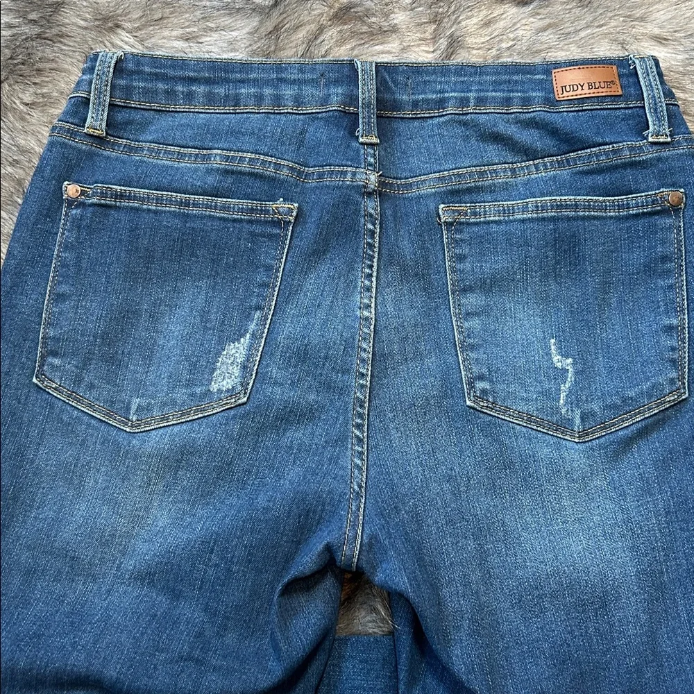 Judy Blue Relaxed Fit Jeans Dark Wash Blue Stretch Denim Women’s 32 - Picture 9 of 12